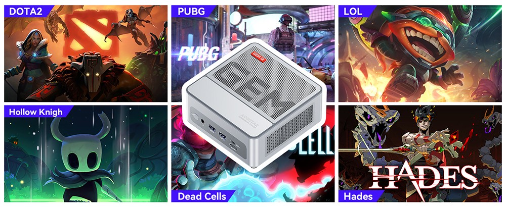 AOOSTAR GEM12 Max Mini PC, AMD Ryzen 9 6900HX 8 Core Up to 4.9GHz, 32GB DDR5 RAM 1TB PCle 4.0 SSD, HDMI 2.1 + DP 1.4+ USB 4 + Type-C 4K 120Hz Four Screen Display, WiFi 6 Bluetooth 5.2, 2*2.5G LAN, 2*USB3.2 2*USB2.0 1*Oculink - Silver