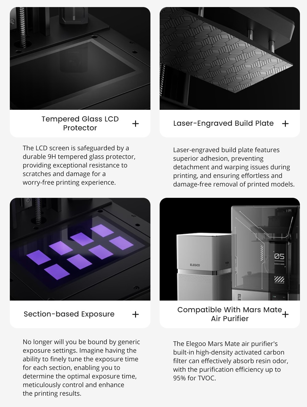Refurbished Elegoo Mars 5 Ultra Resin 3D Printer, Smart Mechanical Sensor, 7-inch 9K Mono LCD, 150mm/h Printing Speed, AI Camera, Auto-Leveling, Dual Pour Spouts Resin Tank, WiFi Transfer, 153.36*77.76*165mm (6.04 x 3.06 x 6.49inch)