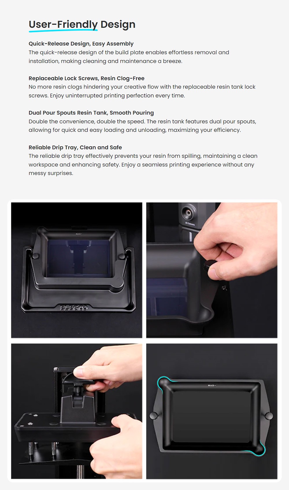Refurbished Elegoo Mars 5 Ultra Resin 3D Printer, Smart Mechanical Sensor, 7-inch 9K Mono LCD, 150mm/h Printing Speed, AI Camera, Auto-Leveling, Dual Pour Spouts Resin Tank, WiFi Transfer, 153.36*77.76*165mm (6.04 x 3.06 x 6.49inch)