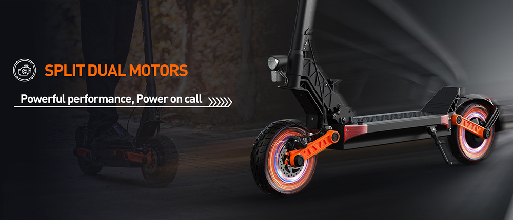 Joyor S10-S-Z Foldable Electric Scooter, 1000W*2 Motor, 60V 18AH Battery, 10-inch Off-road Tires, 25km/h Max Speed, 77km Range, Dual Hydraulic Brakes, Front & Rear Shock Absorber, 6 Lights System