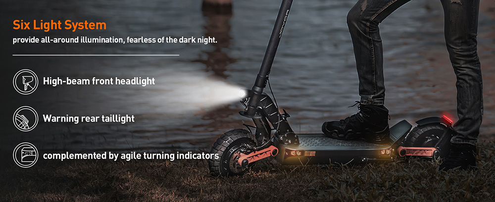 Joyor S10-S-Z Foldable Electric Scooter, 1000W*2 Motor, 60V 18AH Battery, 10-inch Off-road Tires, 25km/h Max Speed, 77km Range, Dual Hydraulic Brakes, Front & Rear Shock Absorber, 6 Lights System