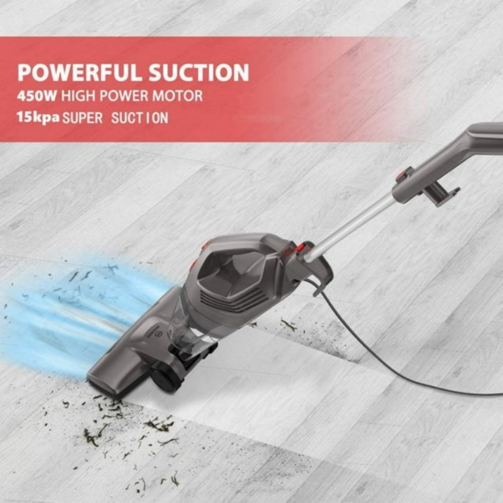 Aspirateur balai filaire 4 en 1 MOOSOO LT450, aspiration puissante de 15 kPa, bac &agrave; poussi&egrave;re de 0,8 L, filtration en 4 &eacute;tapes, autonome