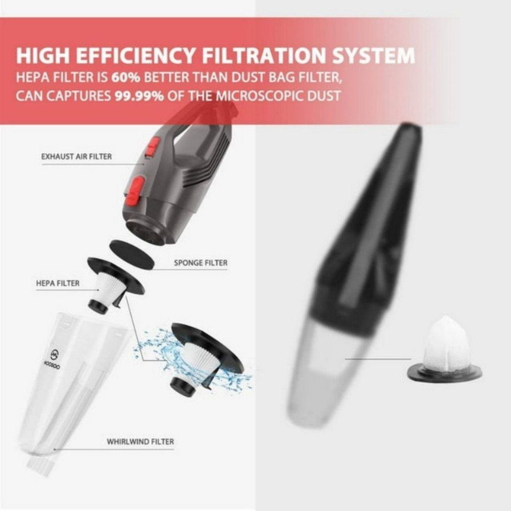Aspirateur balai filaire 4 en 1 MOOSOO LT450, aspiration puissante de 15 kPa, bac &agrave; poussi&egrave;re de 0,8 L, filtration en 4 &eacute;tapes, autonome