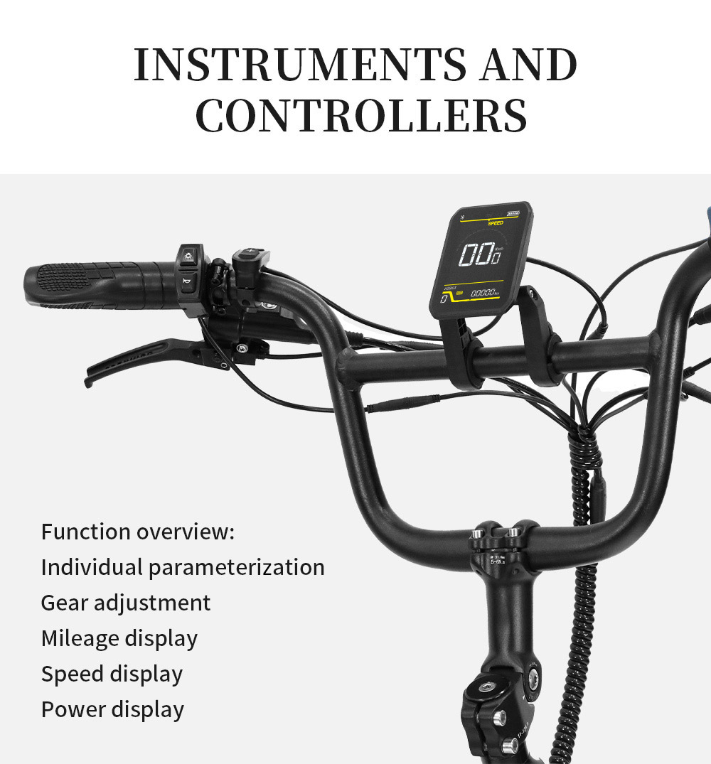 ONESPORT OT30 Electric Cargo Tricycle, 500W Motor, 48V 13Ah Battery, 20*3.0 inch Tire, 25km/h Max Speed, 80km Range, Hydraulic Disc Brakes, Shock Absorbing Fork, 180kg Max Load - Black