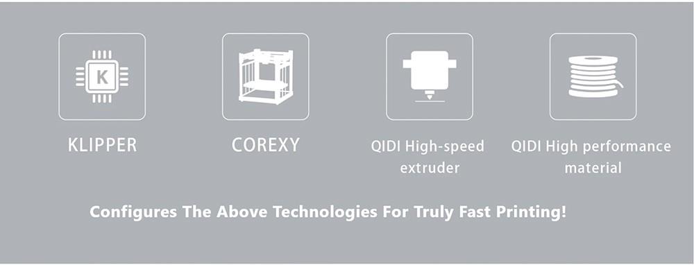 Refurbished QIDI Tech X-Smart 3 3D Printer, Auto Levelling, 500mm/s Printing Speed, Flexiable HF Board, Filament Detection, Resonance Compensation, 175*180*170mm