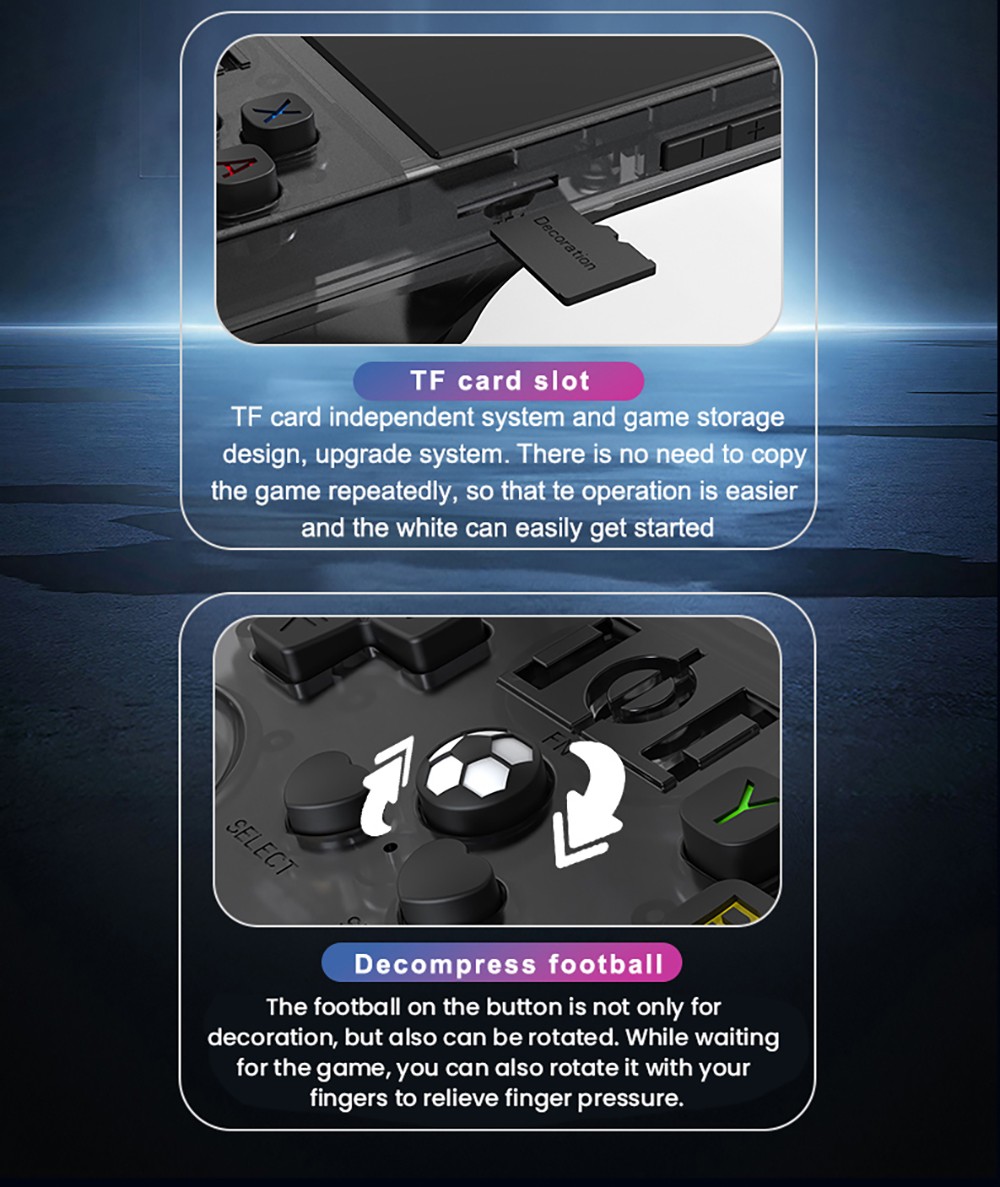 R36 Max Handheld Game Console, 128GB TF Card with 30000 Games, 4.0 inch IPS Screen, Open Source Linux, 30+ Emulator, 6 Hours Playtime - Black