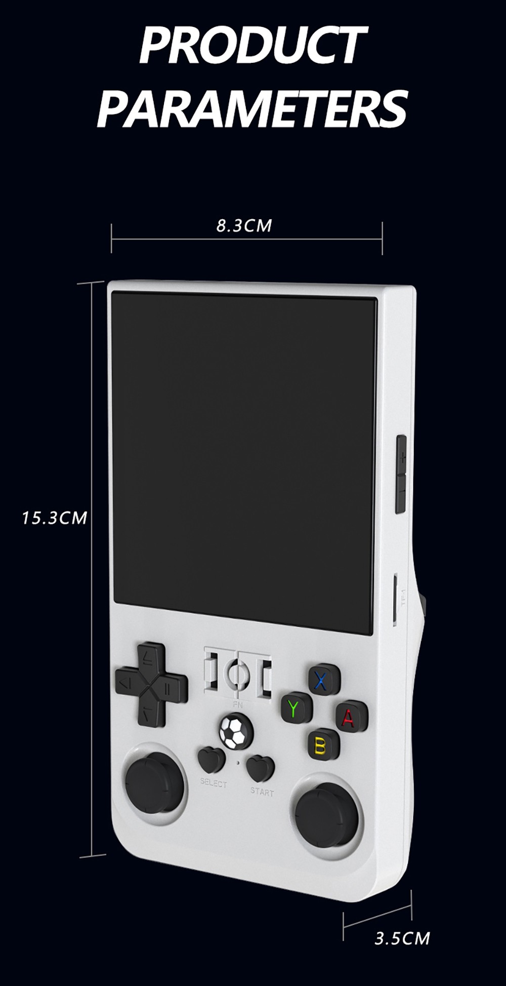 R36 Max Handheld Game Console, 64GB TF Card with 20000 Games, 4.0 inch IPS Screen, Open Source Linux, 30+ Emulator, 6 Hours Playtime - Grey