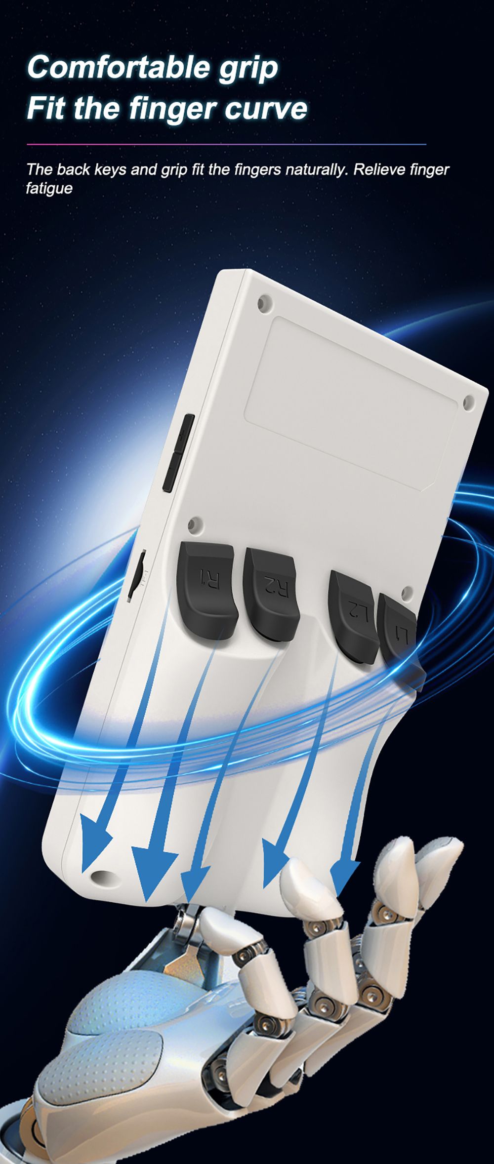 R36 Max Handheld Game Console, 64GB TF Card with 20000 Games, 4.0 inch IPS Screen, Open Source Linux, 30+ Emulator, 6 Hours Playtime - White