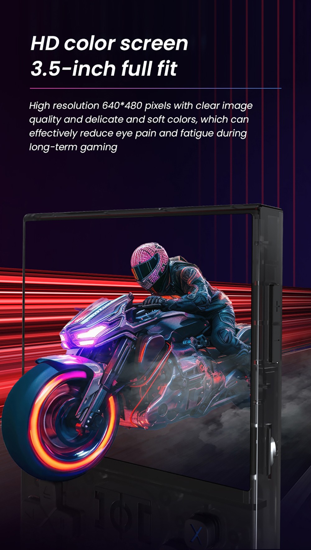 R36 Pro Handheld Game Console, 128GB TF Card with 30000 Games, Open Source Linux, 3.5-inch IPS Screen, 30+ Emulators, 6 Hours Battery Life - Black