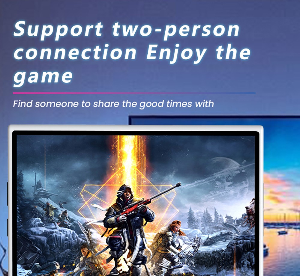 R36 Pro Handheld Game Console, 64GB TF Card with 20000 Games, Open Source Linux, 3.5-inch IPS Screen, 30+ Emulators, 6 Hours Battery Life - Blue