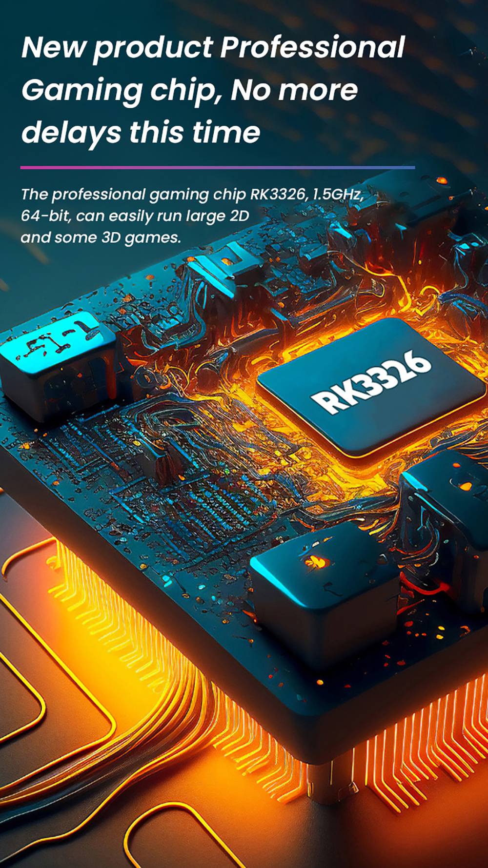 R36 Pro Handheld Game Console, 64GB TF Card with 20000 Games, Open Source Linux, 3.5-inch IPS Screen, 30+ Emulators, 6 Hours Battery Life - Blue