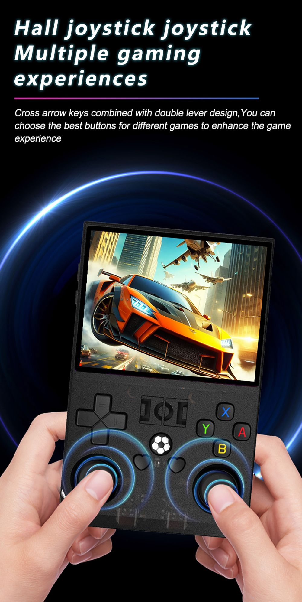 R36 Pro Handheld Game Console, 64GB TF Card with 20000 Games, Open Source Linux, 3.5-inch IPS Screen, 30+ Emulators, 6 Hours Battery Life - White