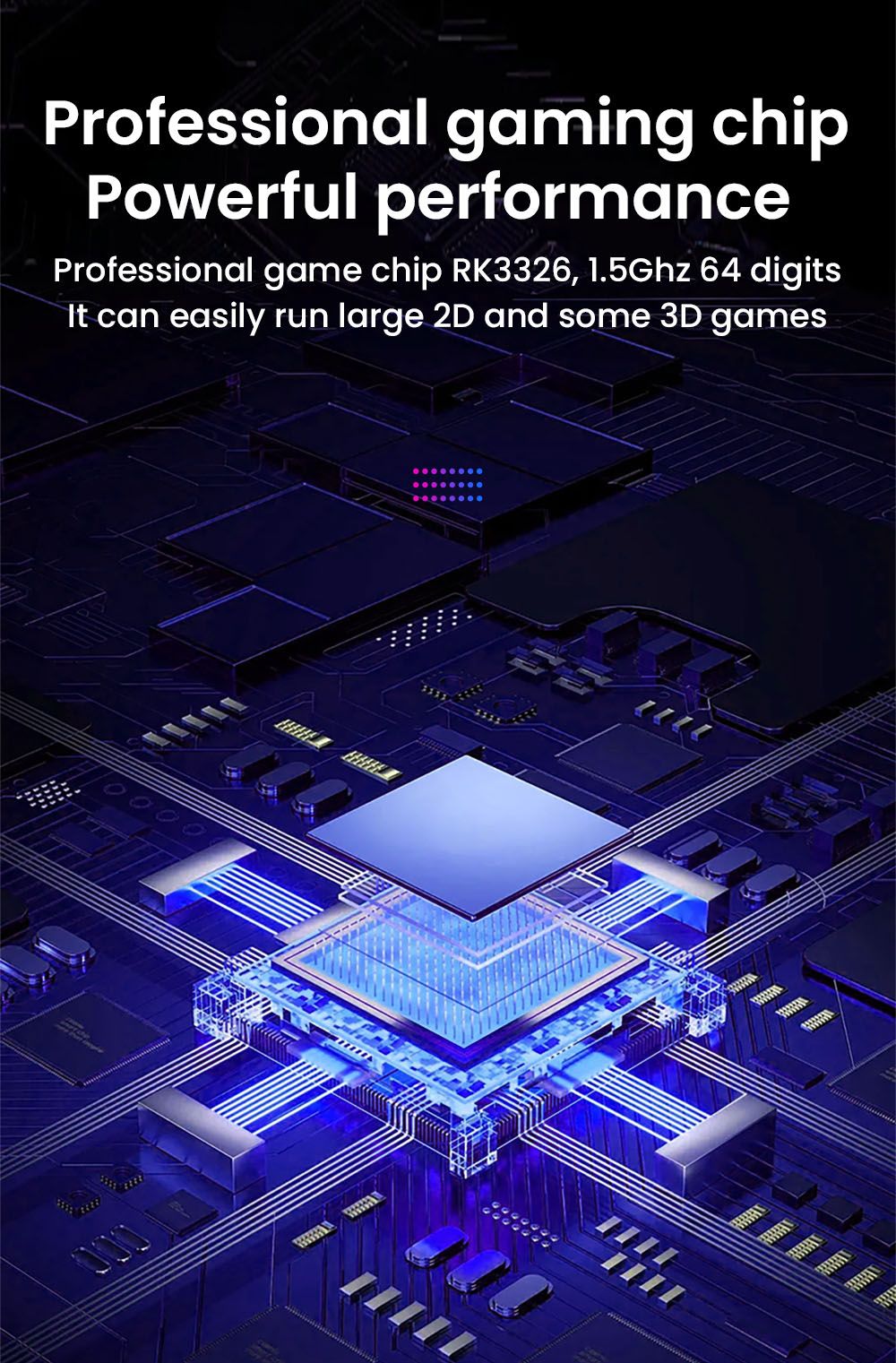 RX6H Handheld Game Console, 64GB TF Card, 3.5 inch Screen, 20+ Emulators, 4 Hours Playtime - Grey