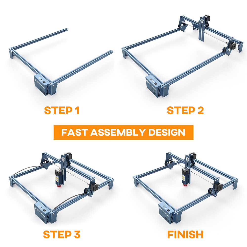 Refurbished SCULPFUN S9 5.5W Laser Engraver, 0.06mm Ultra-Fine Compressed Spot, Diode Laser, 0.08mm High Precision, Cut 15mm Thick Wood 10mm Acrylic, Fixed Focus, Engraving Area 410*420mm