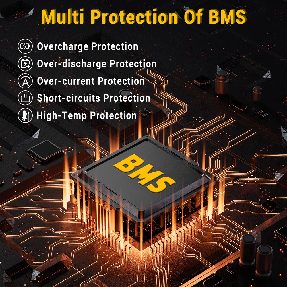 SHMAG 12V 100Ah LiFePO4 Lithium Battery, BMS 4000+Deep Cycles for Home RV, Non-Bluetooth