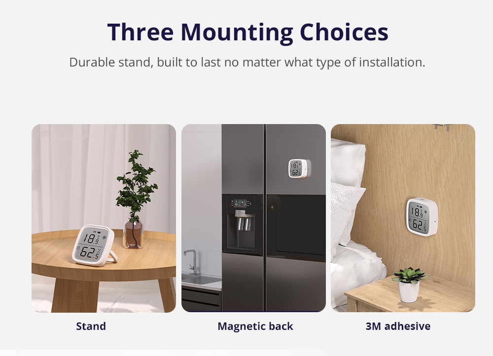 SONOFF SNZB-02D Zigbee Temperature Humidity Sensor, Smart LCD Thermometer Detector, Works With Alexa & Google, for Remote Monitoring and Home Automation