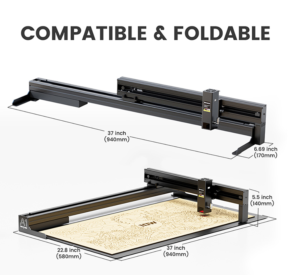 Tyvok Spider A1 Laser Engraver and Cutter 10W 800L 800x400mm