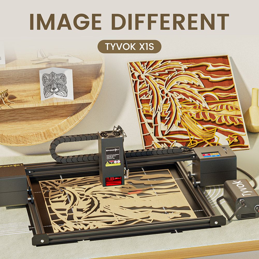 Tyvok Spider X1S Laser Engraver and Cutter 20W 800*2000mm
