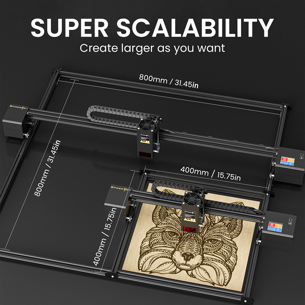 Tyvok Spider X1S Laser Engraver and Cutter 20W 800*2000mm
