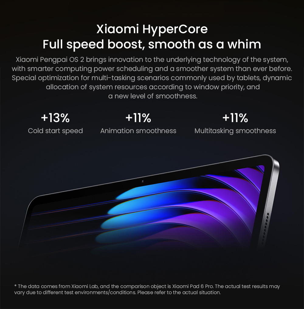 Xiaomi Pad 7 Pro Tablet Chinese Version, 11.2 inch 3200*2136 Screen, Snapdragon 8s 8 Core Max 3.0GHz, 8GB RAM 256GB ROM, 8850mAh Battery, WiFi 7, 50MP+32MP Camera - Black