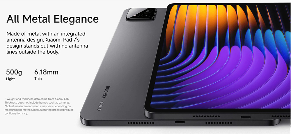 Xiaomi Pad 7 Tablet Chinese Version, 11.1 inch 3200*2136 Screen, Snapdragon 7 8 Core Max 2.8GHz, 8GB RAM 256GB ROM, 13MP+8MP Camera, 8850mAh Battery, WiFi 6E Bluetooth 5.4, Dolby Atmos - Black