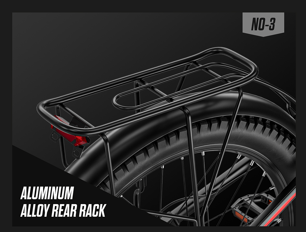 RANDRIDE YG90B Elektrofahrrad, 1000-W-Motor, 45 km/h H&ouml;chstgeschwindigkeit, 48 V, 17 Ah Akku, 80&ndash;90 km/h maximale Reichweite, 27,5 x 2,4 Zoll CST-Reifen, 120 kg Tragkraft