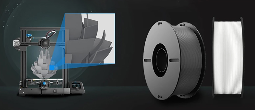 10kg Creality Ender-PLA Filament - (5kg Grey + 5kg White)