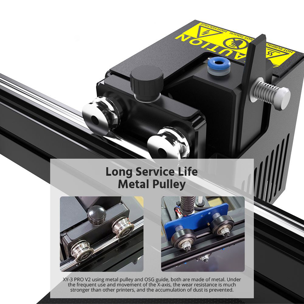 TRONXY XY-3 Pro V2 Direct Drive 3D Printer 300x300x400mm Upgraded BMG Extruder 3D Printer Fast Assembly with Glass Platf