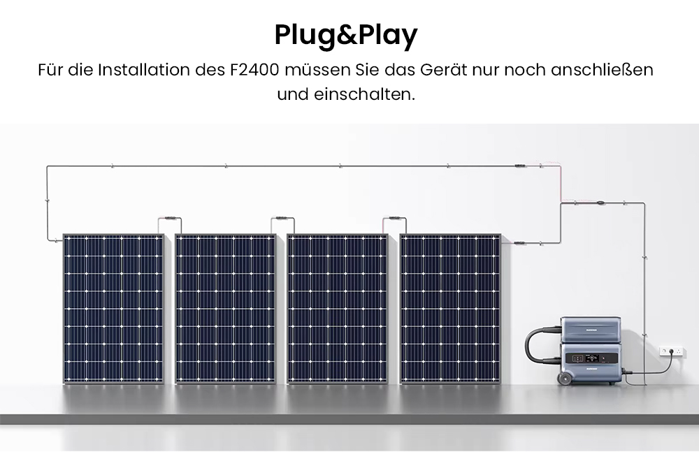 RUNHOOD F2400 3-in-1 Tragbares Kraftwerk 2400Wh 2400W + B2400 2400Wh Balkon-Akkupack
