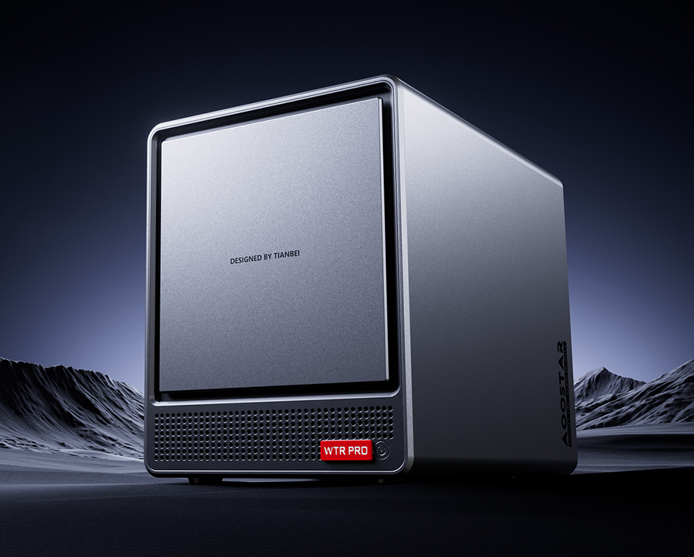 AOOSTAR WTR Pro NAS Mini PC, Intel N100 4 Cores Max 3.4GHz, 16GB RAM 512GB SSD, HDMI+DP+Type-C Triple 4K Display, WiFi 6 Bluetooth 5.2, 2*USB3.0 2*USB2.0 2*2.5G RJ45 1*Micro SD Card Port 1*Audio Jack - EU Plug