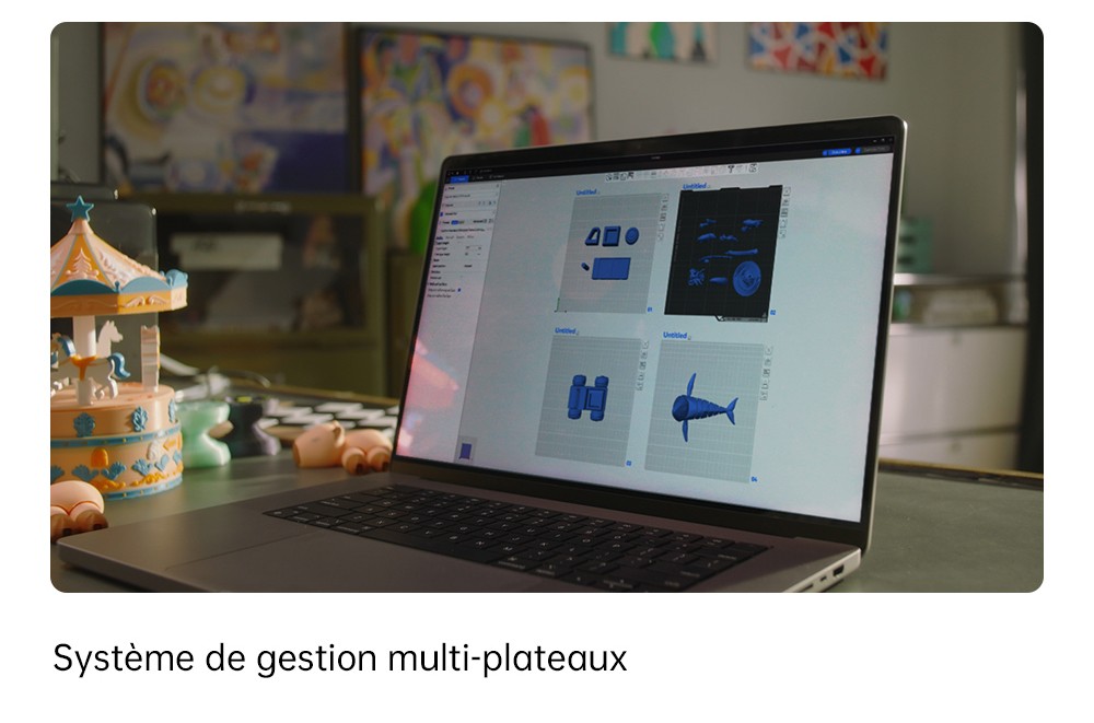 Imprimante 3D ANYCUBIC KOBRA S1 COMBO, impression 8 couleurs &eacute;clatantes, vitesse ultra-rapide de 600 mm/s, mise &agrave; niveau automatique, t&ecirc;te d'impression 320 &deg;C, ultra-silencieuse 44 dB, construction CoreXY, 250 x 250 x 250 mm