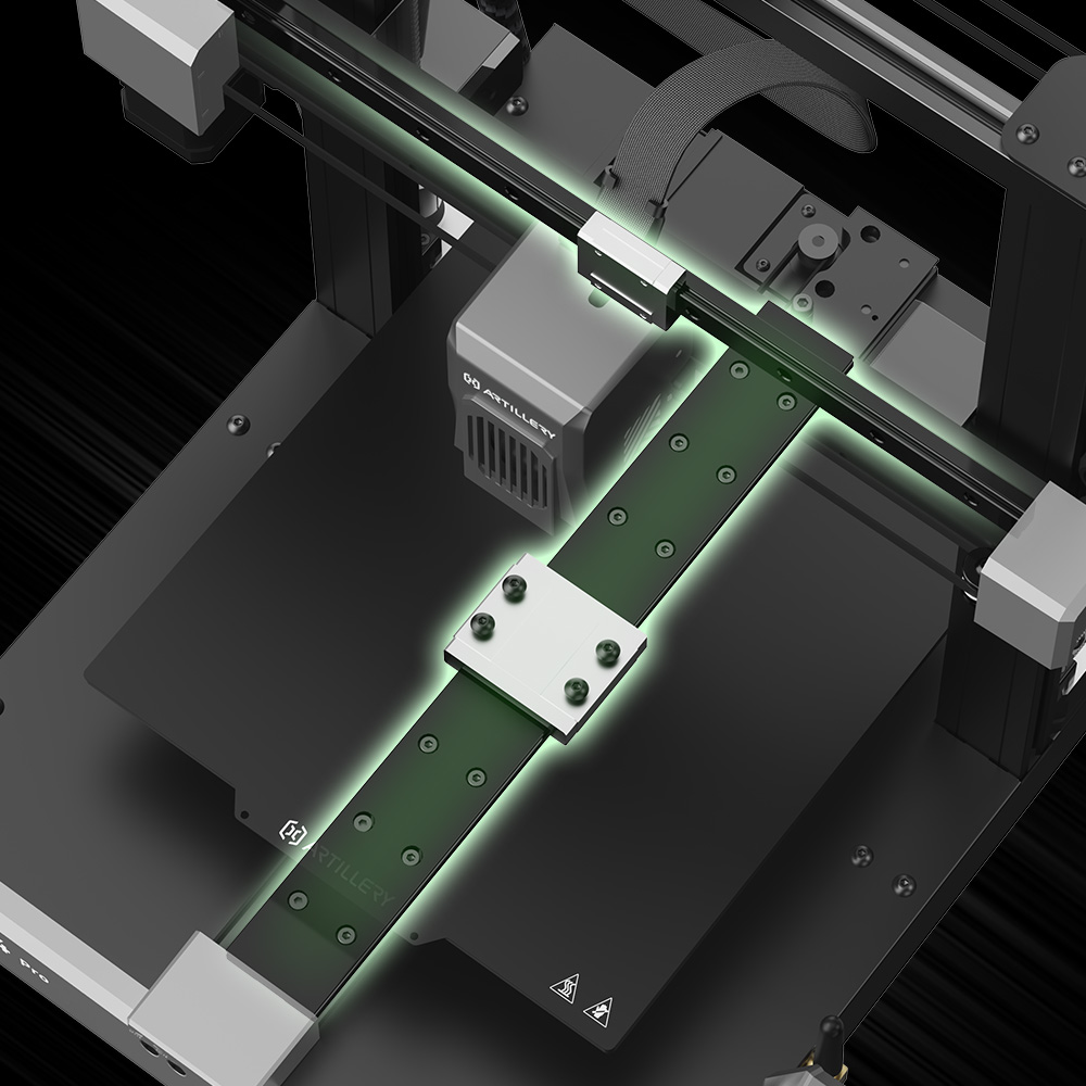 Artillery Sidewinder X4 Pro Imprimante 3D, 240*24*260mm, vitesse d'impression 500mm/s, rail linéaire axe X Y, extrudeuse à entraînement direct, nivellement automatique 81 points, double tige de traction, buse de nettoyage automatique
