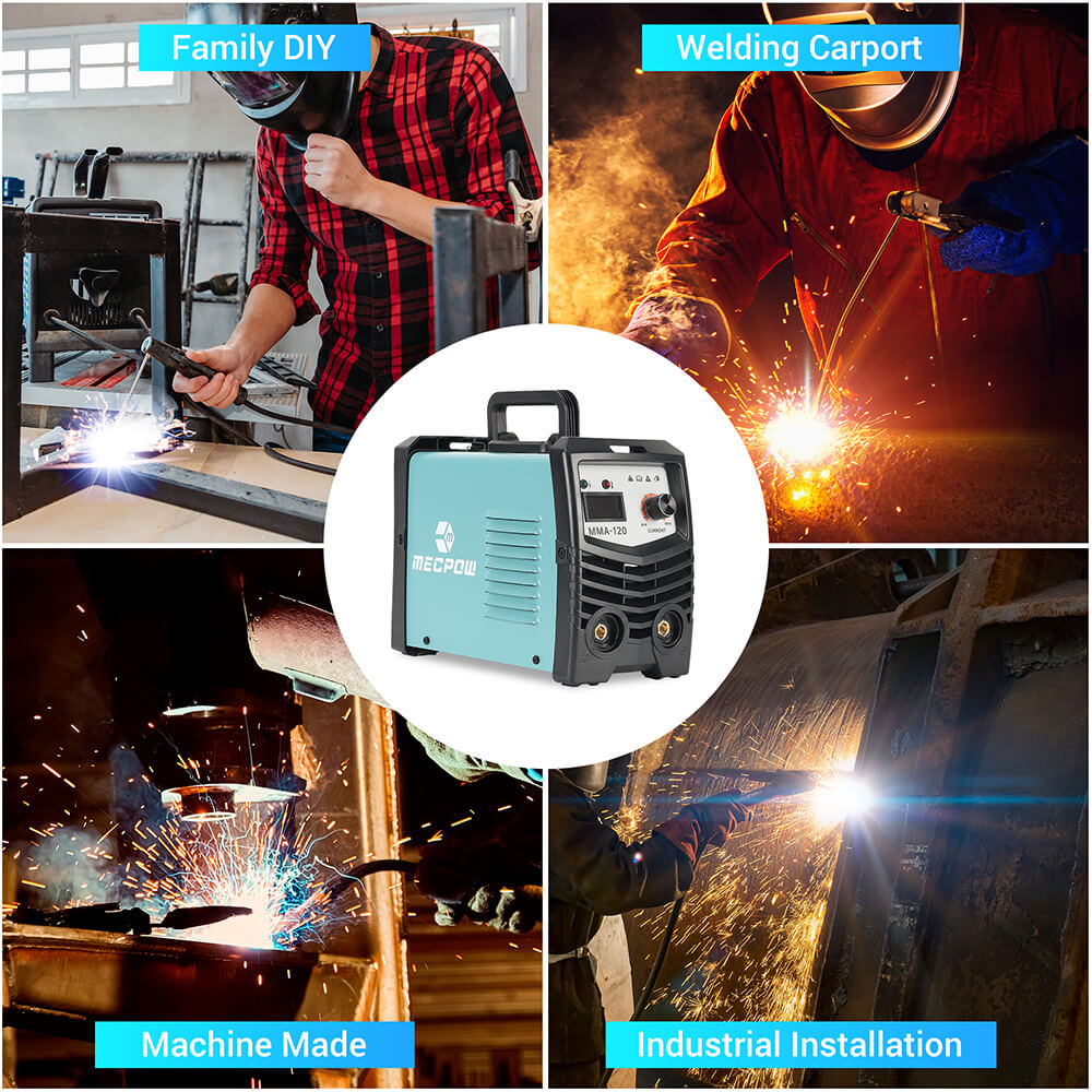 Mecpow MMA120 Stick Welder, 110V, MMA Function,  Overheating/ Overcurrent/ Overload/Over-Voltage Protection, LED Display