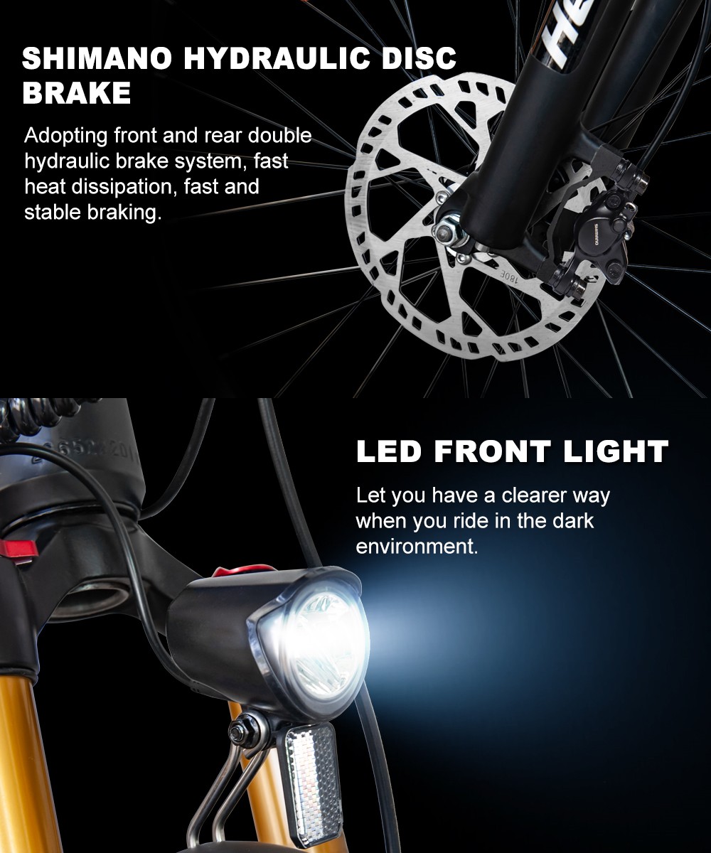 Bicicleta eléctrica Heda TX TX19, motor de 1000 W, batería de 48 V y 19,2 AH, neumáticos de 29 x 2,4 pulgadas, velocidad máxima de 45 km/h, autonomía de 70 km, freno de disco hidráulico, horquilla delantera con amortiguación, pantalla LCD a color, cambio Shimano de 27 velocidades (gris)