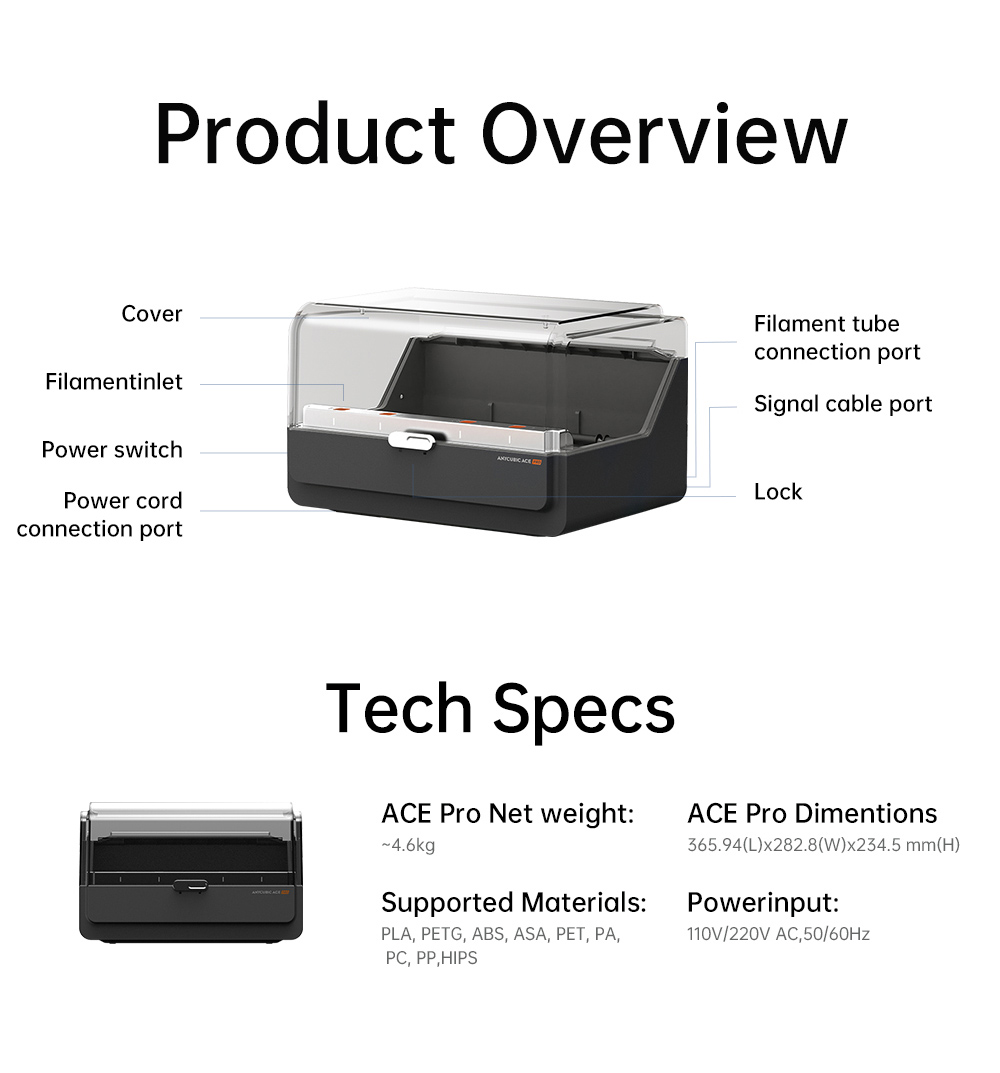 Anycubic Ace Pro pour Anycubic Kobra S1 et Anycubic Kobra 3 Max