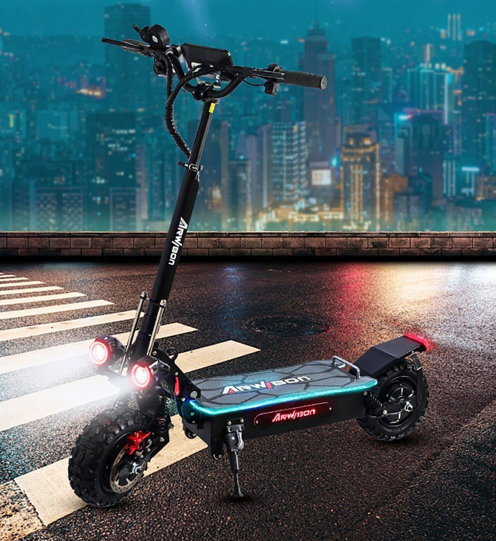ARWIBON Q06 Pro Electric Scooter 11 inch Off-road Tire 60V 2800W Dual Motor 55-75km/h Max Speed 27Ah Battery 50-70kmRang