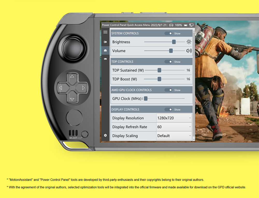 GPD WIN 4 (2025) Handheld Game Laptop, 6'' 1920x1080 Screen, AMD Ryzen 7 8840U 8 Cores Max 5.1GHz, 32GB LPDDR5x RAM 1TB SSD, WiFi6E Bluetooth5.3, 1*USB4, 1*Full-featured Type-C, 1*Charging Only Type-C, 1*Oculink, 3*USB3.2, 1*HDMI2.0, 1*RJ45 - EU Plug