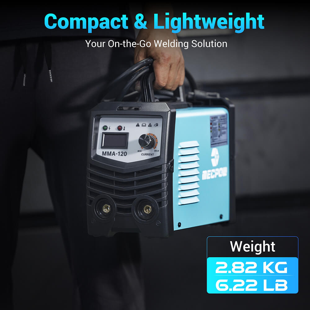 Mecpow MMA120 Stick Welder, 110V, MMA Function,  Overheating/ Overcurrent/ Overload/Over-Voltage Protection, LED Display