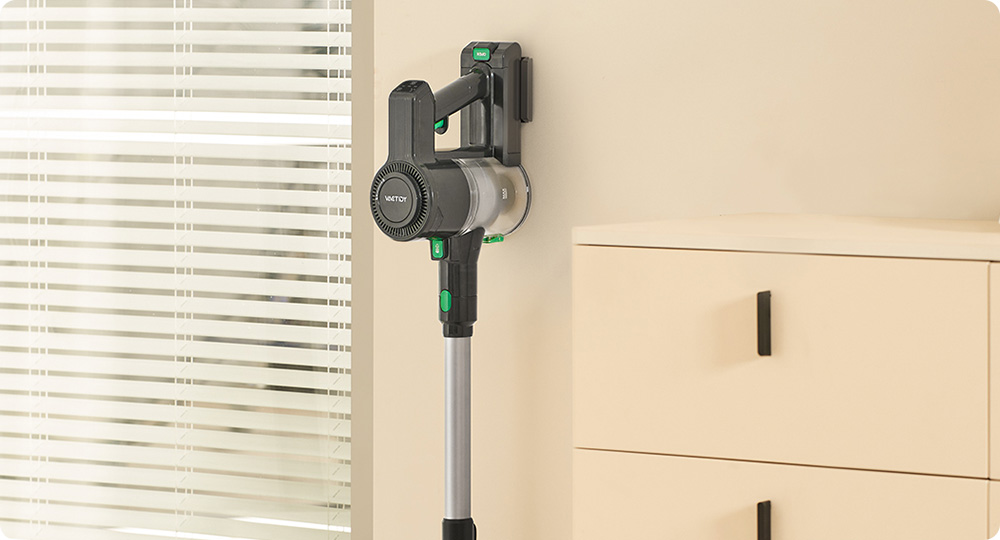 Vactidy V9 Cordless Vacuum Cleaner, 25KPa Suction, 1L Dustbin, 5 Layers Filtration System, One-Button Emptying, LED Touch Panel, Bright LED Headlights, Up to 45min Runtime