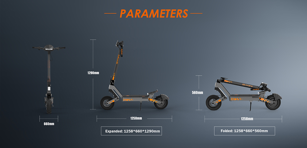 Kukirin G2 Foldable Electric Scooter 2025 Upgrade 800W Motor 48V 15.6Ah Battery 10-inch Tire 45km/h Max Speed 55km Range Touchscreen Display Disc Brake 7 Light System - Black