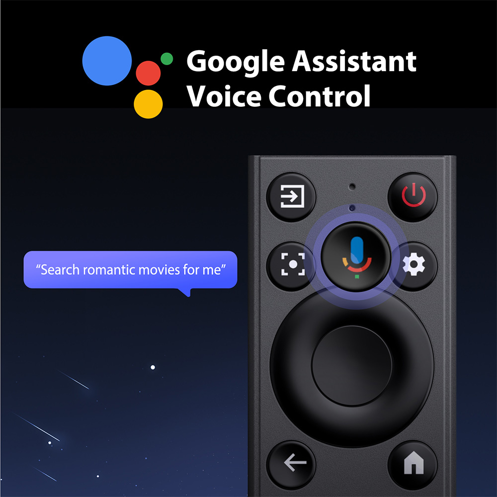 ETOE Dolphin 1080P-Projektor mit Google TV-System, 4K-UHD-Videodekodierung, Netflix, YouTube, Prime Video, immersivem Sound, Autofokus und Trapezkorrektur, 500 ANSI-Lumen, Dualband-WLAN