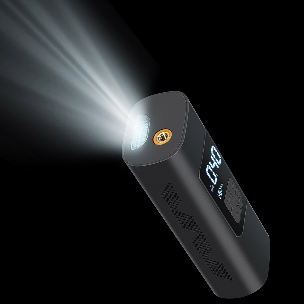 Wireless Rechargeable Air Pump 60W output 20L/min airflow 6000mAh Battery phone Charger Power bank  Smart display Precise Inflation