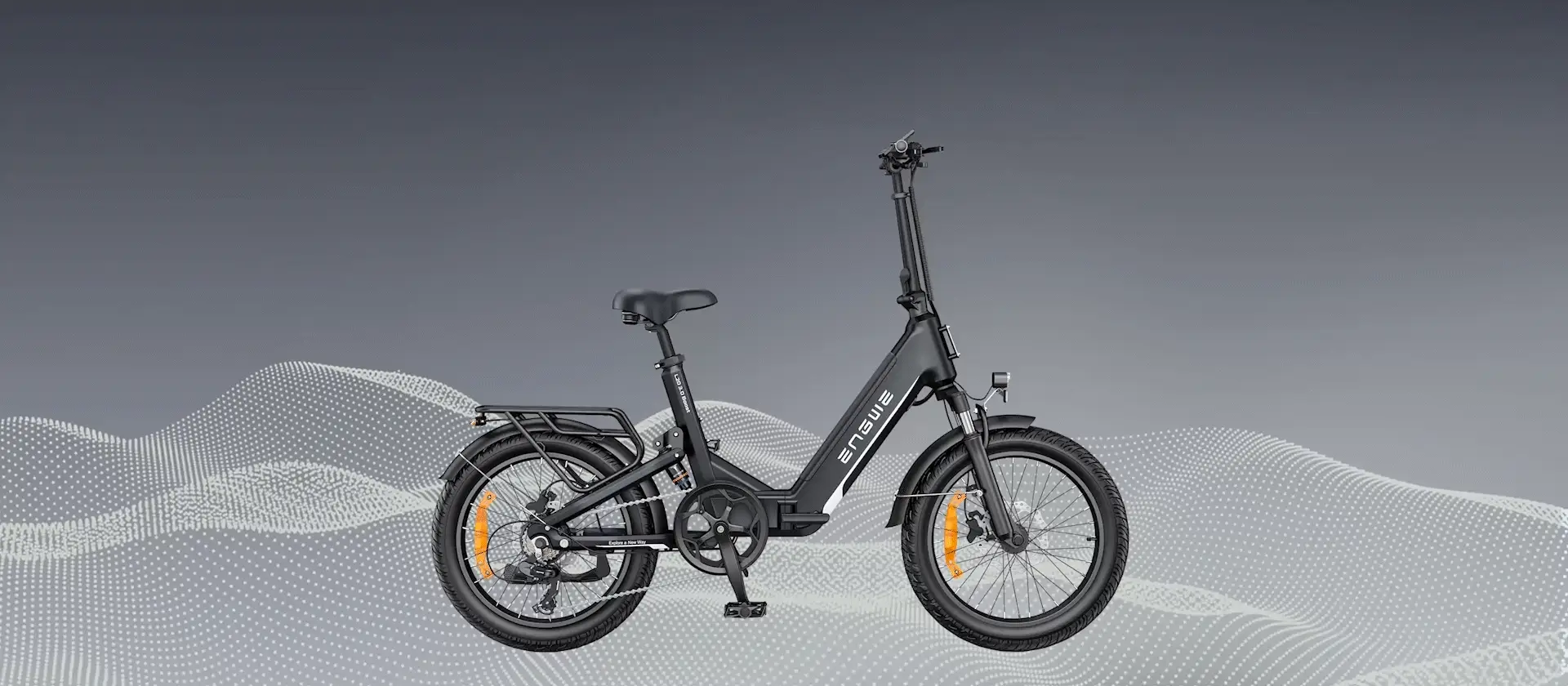 ENGWE L20 3.0 Boost Electric Bike, 250W Motor, 48V 13.5Ah Battery, 20*3.0 inch Tire, 135km Max Range, Hydraulic Brakes, Full Suspension, Torque Sensor, Shimano 7-speed - Black
