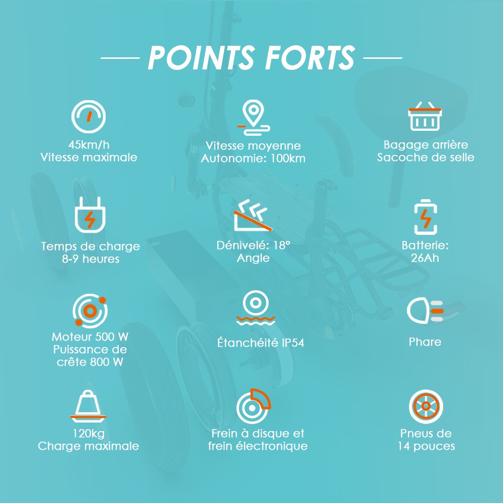 (Version am&eacute;lior&eacute;e) Trottinette &eacute;lectrique KuKirin C1 Pro, moteur 500 W, batterie 48 V 26 Ah, pneu pneumatique 14 pouces, vitesse maximale 45 km, autonomie 100 km, pliage en un clic, si&egrave;ge arri&egrave;re et panier de rangement avant, r&eacute;troviseur