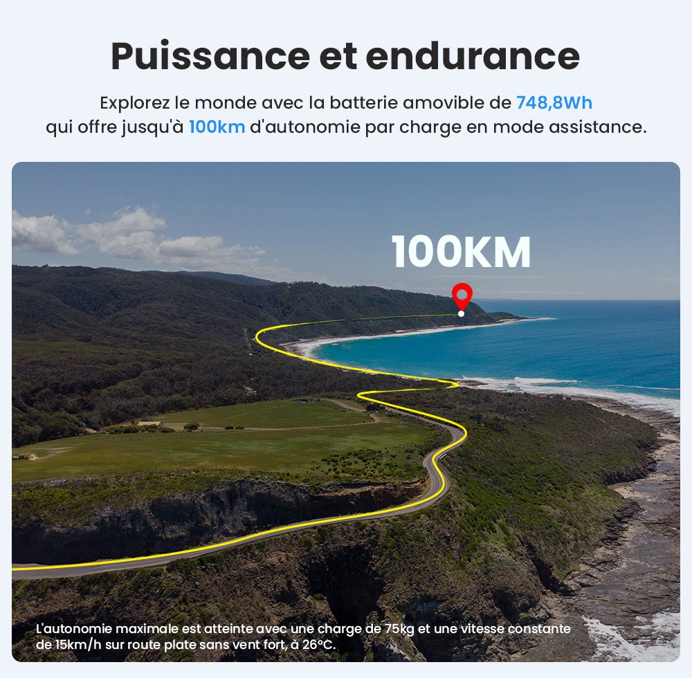 Touroll S1 V&eacute;lo de montagne &eacute;lectrique, avec gros pneu 20