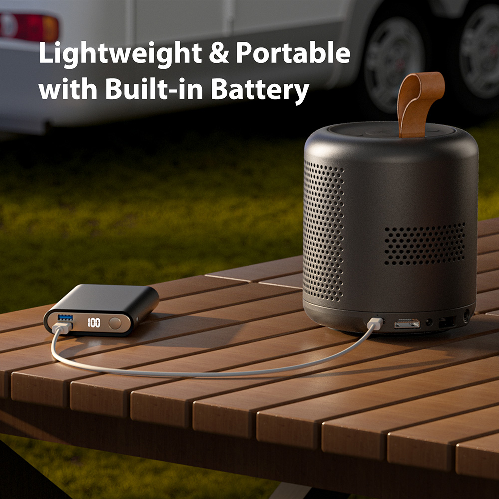 ETOE Dolphin Projecteur 1080P, avec syst&egrave;me Google TV, d&eacute;codage vid&eacute;o 4K UHD, Netflix, YouTube, Prime Video, son immersif, mise au point automatique et trap&egrave;ze, 500 lumens ANSI, Wi-Fi double bande