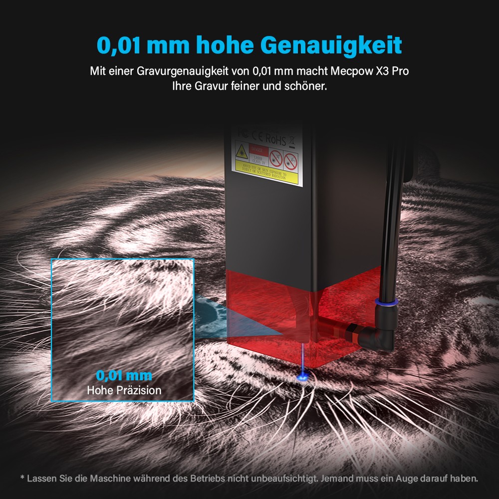 Mecpow X3 Pro 10W Lasergravierer mit Air Assist Kit