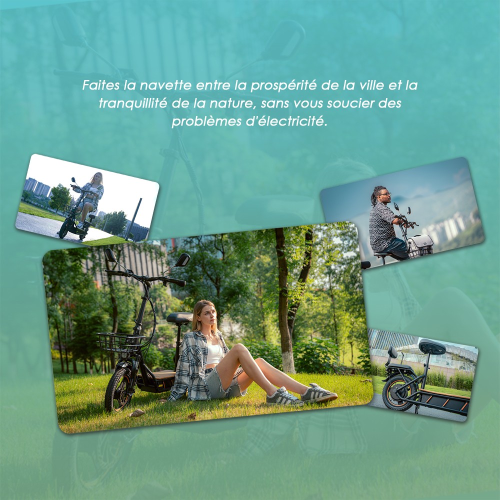 (Version am&eacute;lior&eacute;e) Trottinette &eacute;lectrique KuKirin C1 Pro, moteur 500 W, batterie 48 V 26 Ah, pneu pneumatique 14 pouces, vitesse maximale 45 km, autonomie 100 km, pliage en un clic, si&egrave;ge arri&egrave;re et panier de rangement avant, r&eacute;troviseur