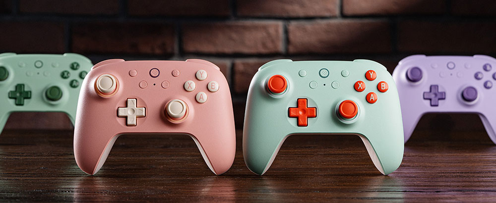 8BitDo Ultimate 2C Wireless Gaming Controller for Windows PC and Android, 1000Hz Polling Rate, Hall Effect Joysticks & Hall Triggers - Orange Green