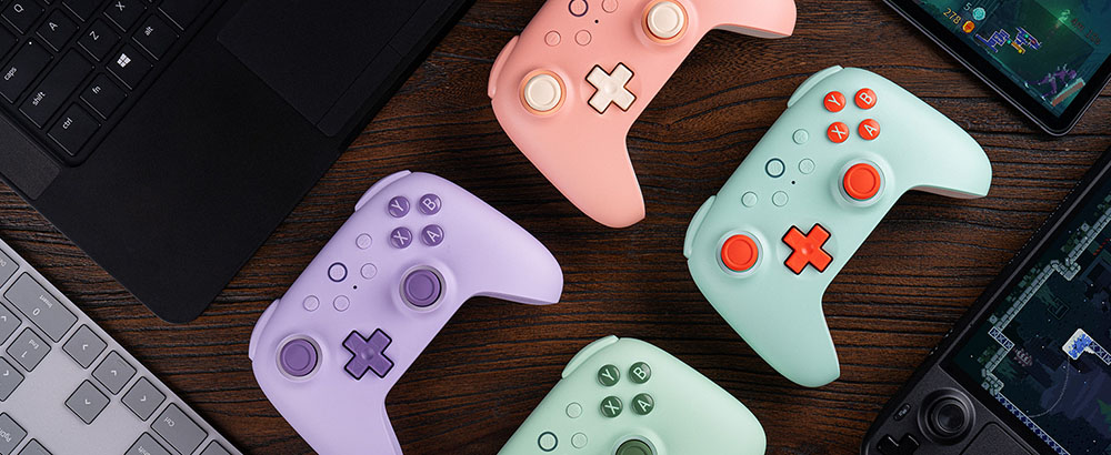 8BitDo Ultimate 2C Wireless Gaming Controller for Windows PC and Android, 1000Hz Polling Rate, Hall Effect Joysticks & Hall Triggers - Orange Green